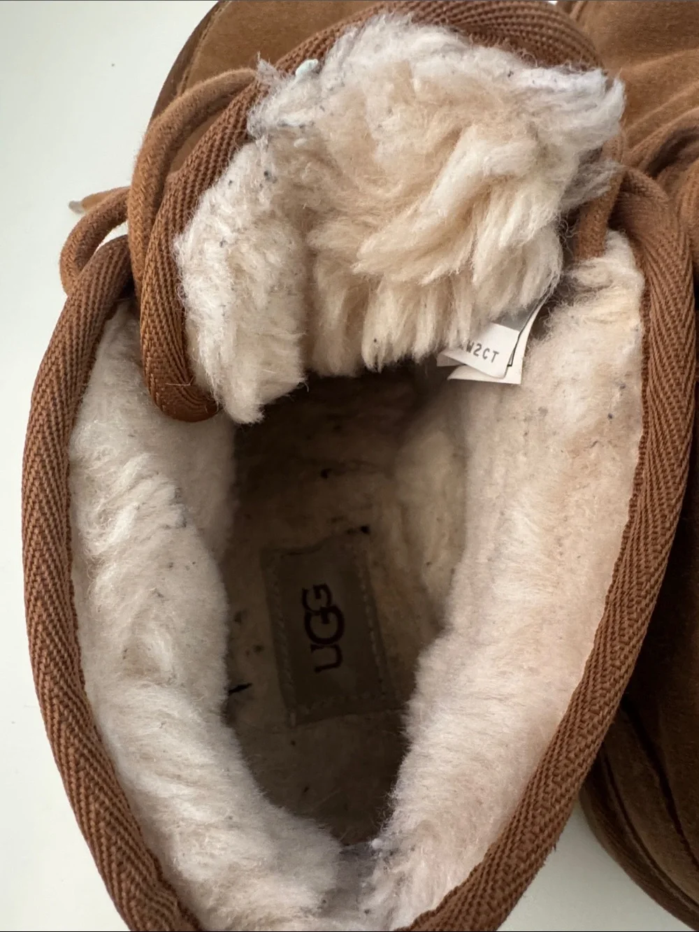 UGG Women’s Neumel Chestnut Suede Shearling Ankle Boots Size 7